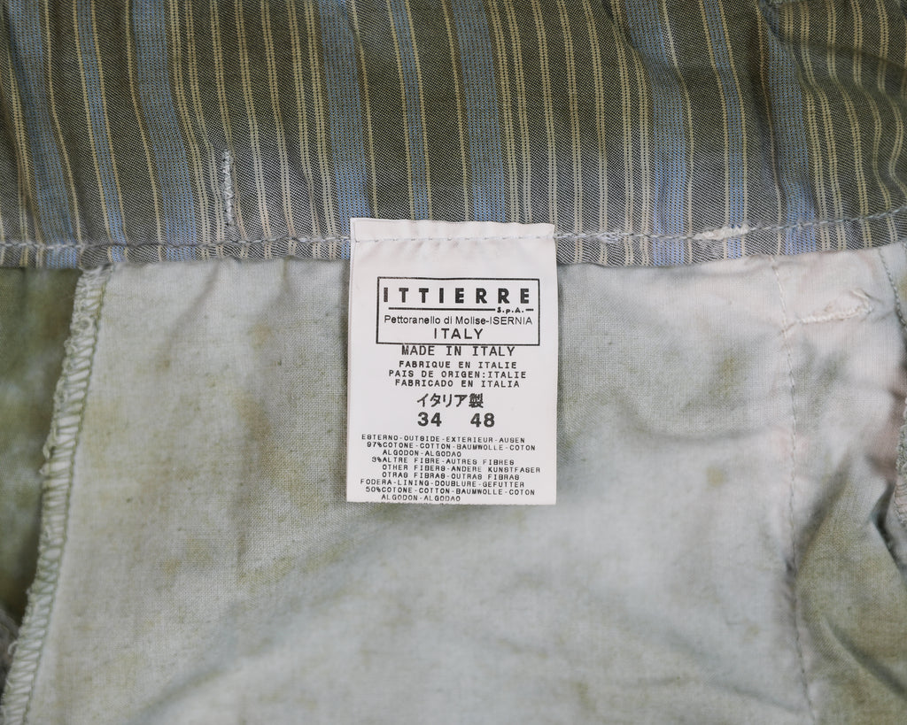 Dolce & Gabbana green pants with washed white effect