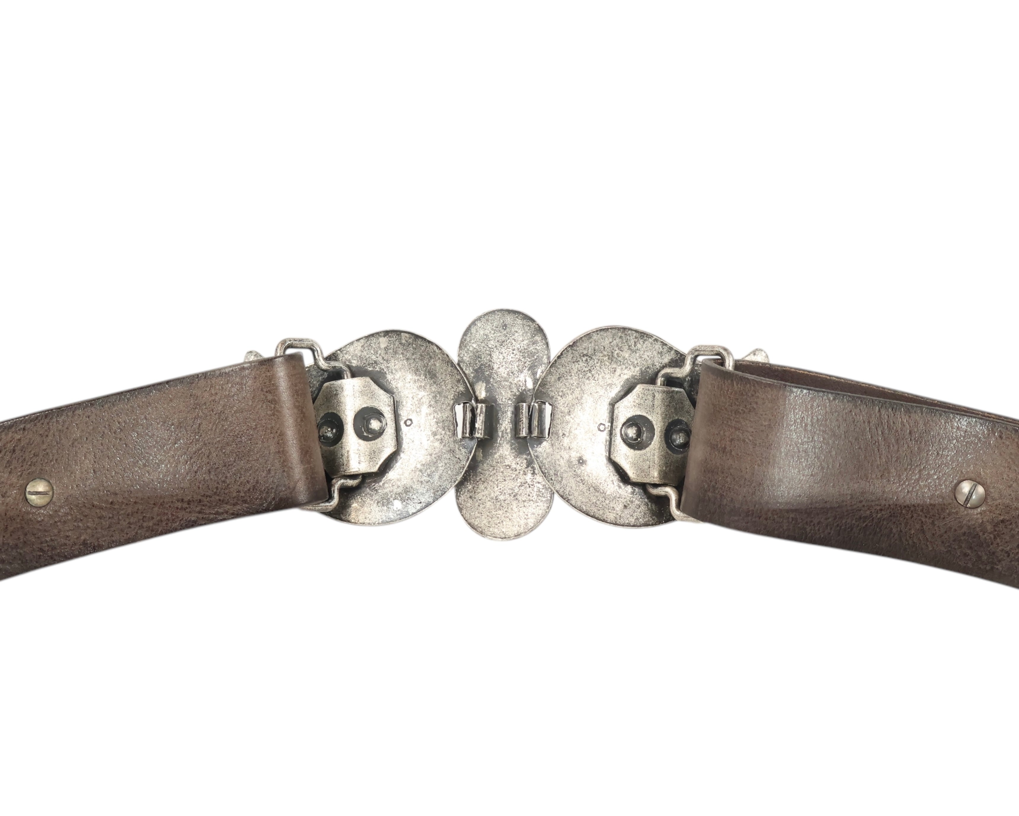 Roberto Cavalli belt with a paisley-shaped stone buckle