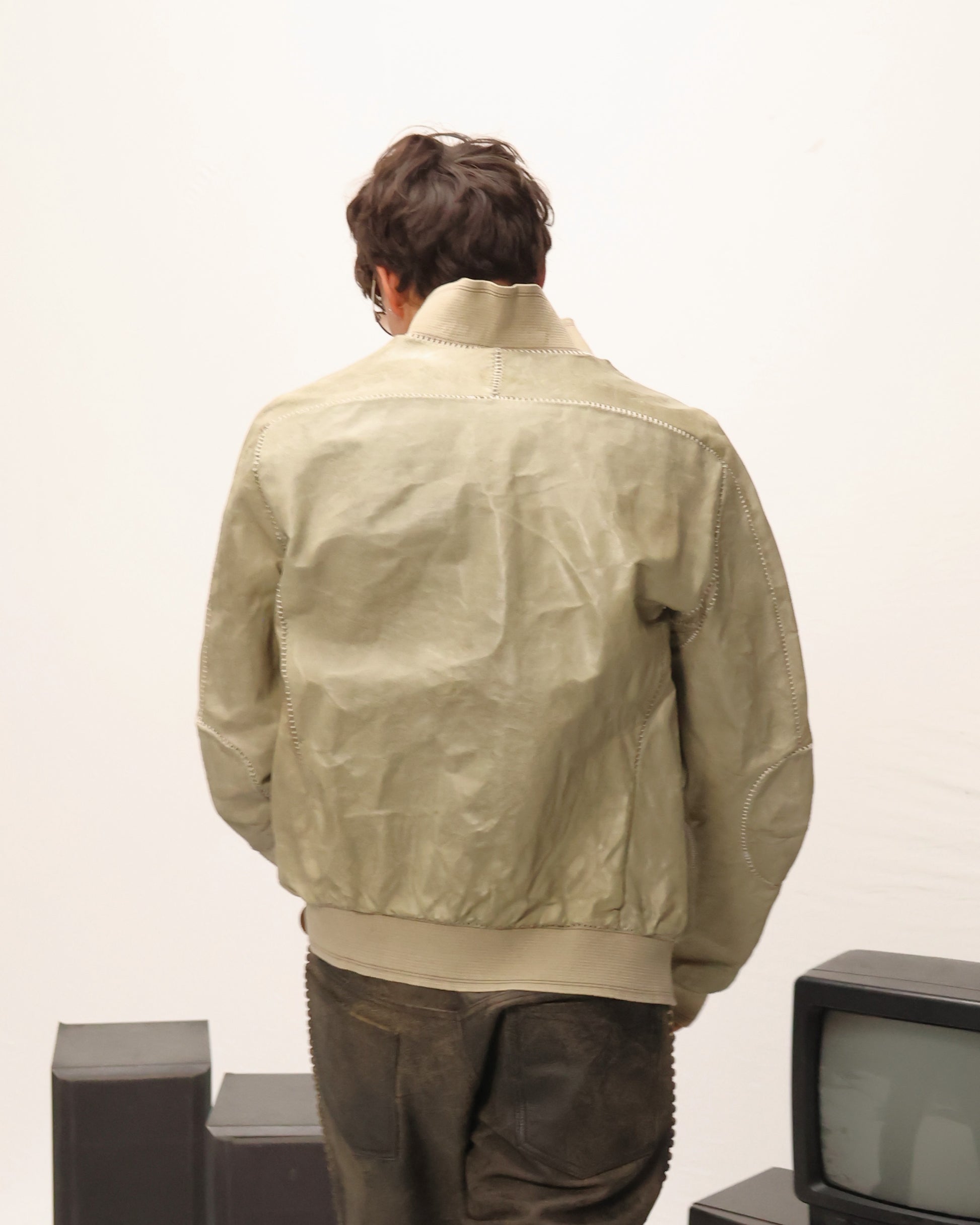 Carol Christian Poell green leather jacket, spring 2005